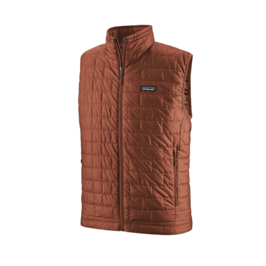 PATAGONIA MEN'S NANO PUFF VEST SISU BROWN-FRONT VIEW