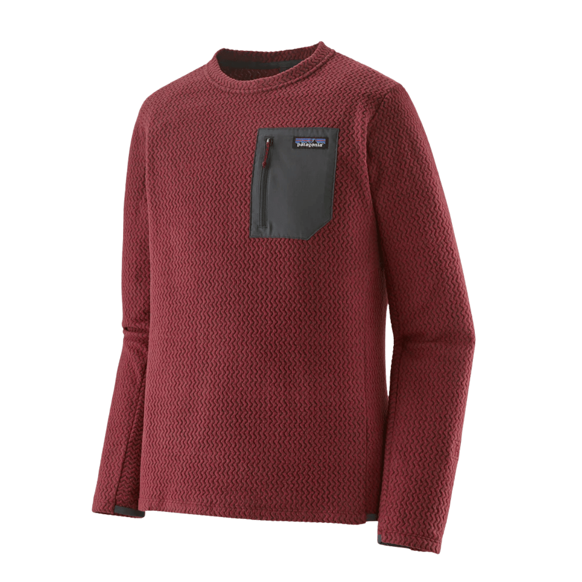 PATAGONIA MEN'S R1 AIR CREW SEQUOIA RED-FRONT VIEW