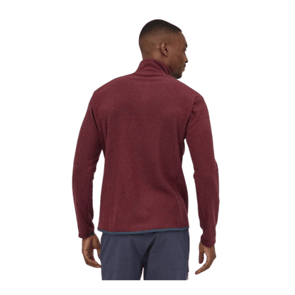 PATAGONIA MEN'S R1 AIR ZIP NECK SEQUOIA RED-BACK VIEW
