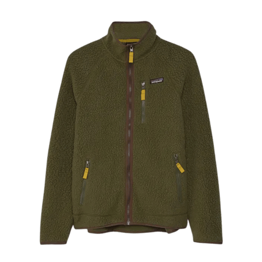 PATAGONIA MEN'S RETRO PILE JACKET BASIN GREEN-FRONT VIEW