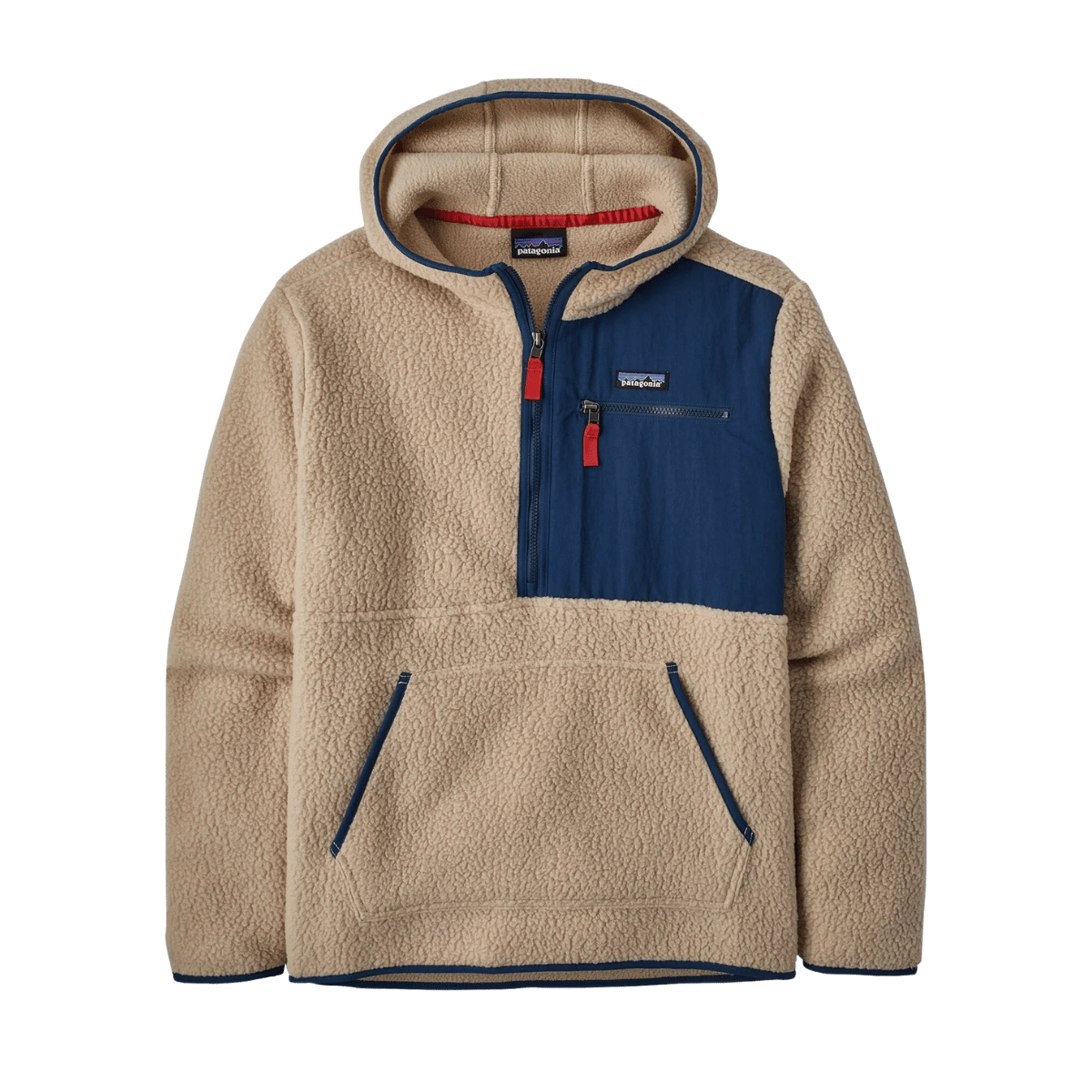 PATAGONIA RETRO PILE PULLOVER OAR TAN-FRONT VIEW