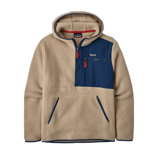 PATAGONIA RETRO PILE PULLOVER OAR TAN-FRONT VIEW