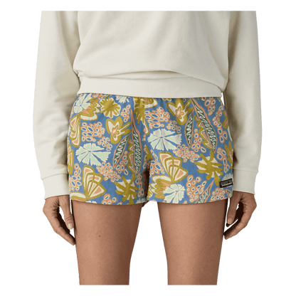 PATAGONIA WOMEN'S BARELY BAGGIES SHORTS 2-1/2" - ABUNDANT BLUE - FRONT VIEW