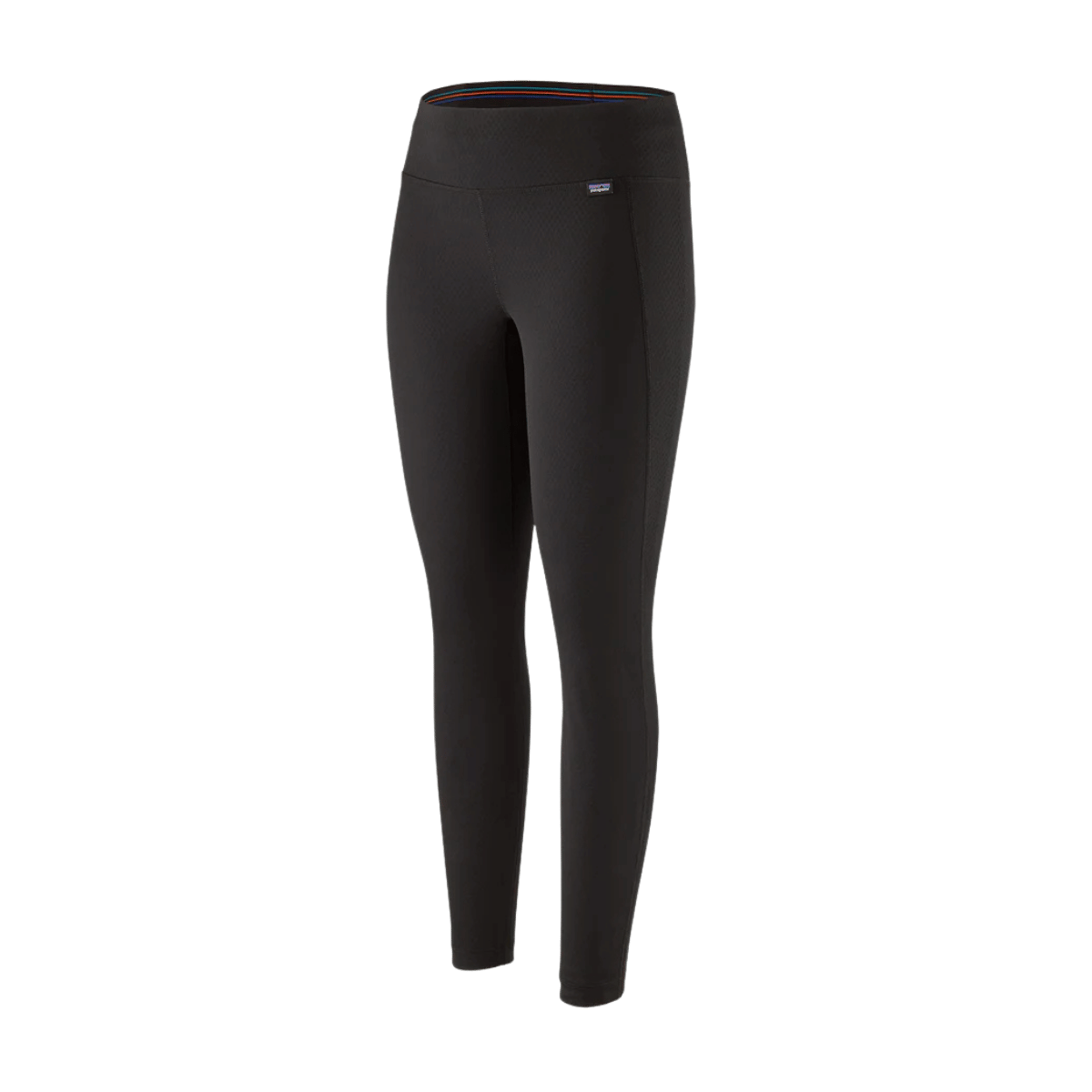 PATAGONIA WOMEN'S CAPILENE MEDWWIGHT BOTTOMS BLACK-FRONT VIEW