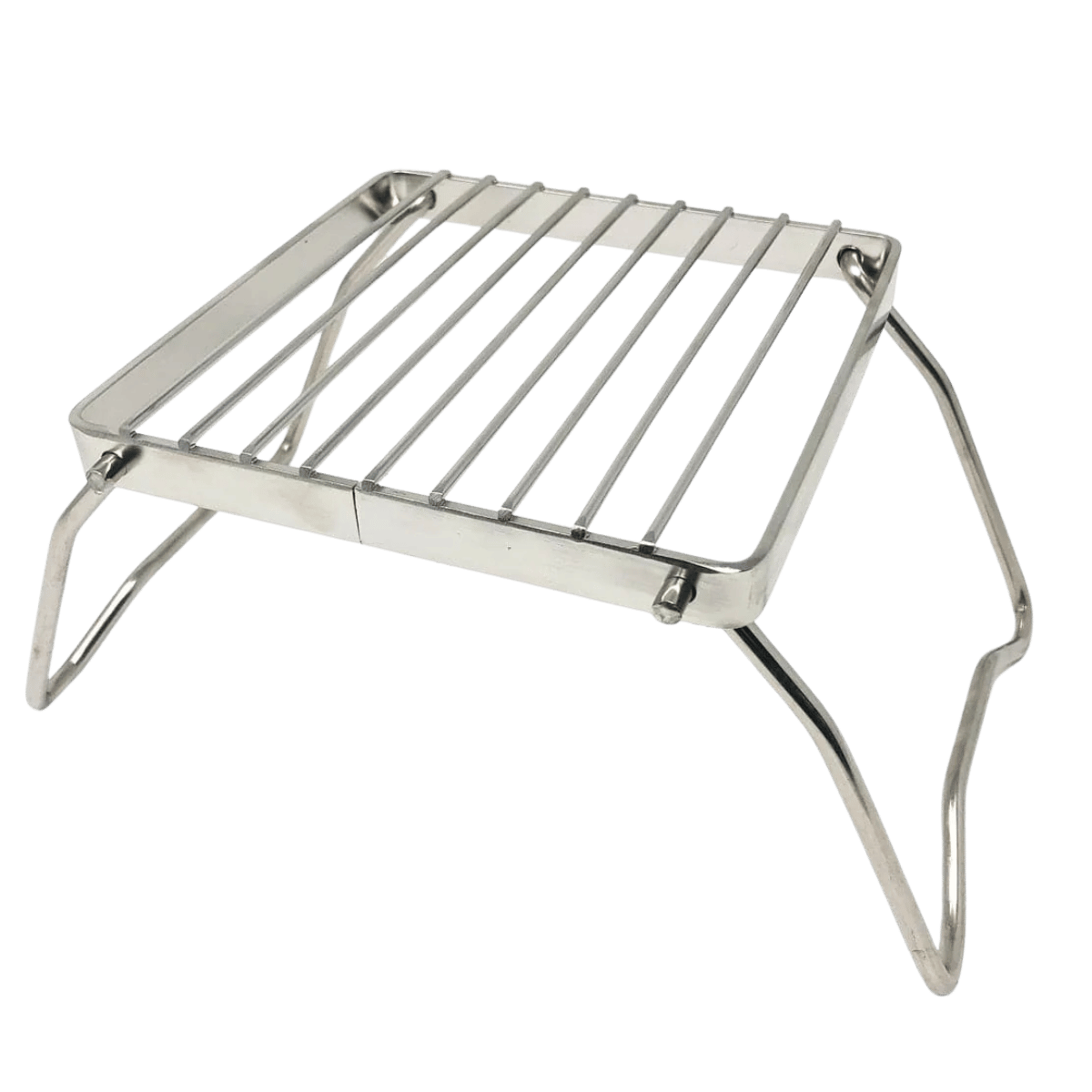 PATHFINDER STAINLESS STEEL FOLDING GRILL FRONT SIDE VIEW