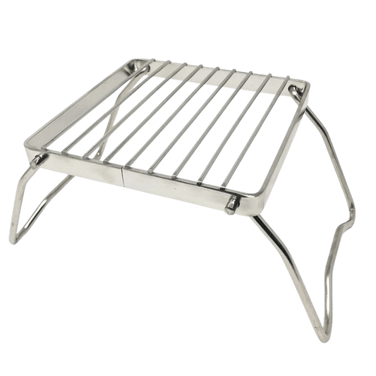 PATHFINDER STAINLESS STEEL FOLDING GRILL FRONT SIDE VIEW