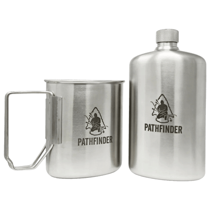PATHFINDER STAINLESS STEEL M34 SCOUT CANTEEN SET VIEW