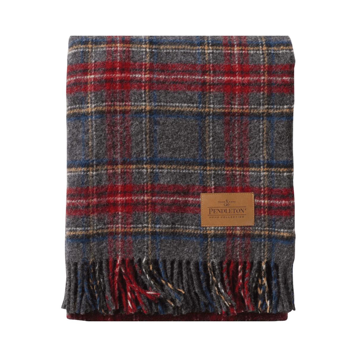 PENDELTON MOTOR ROBE WITH LEATHER CARRIER - CHARCOAL STEWART