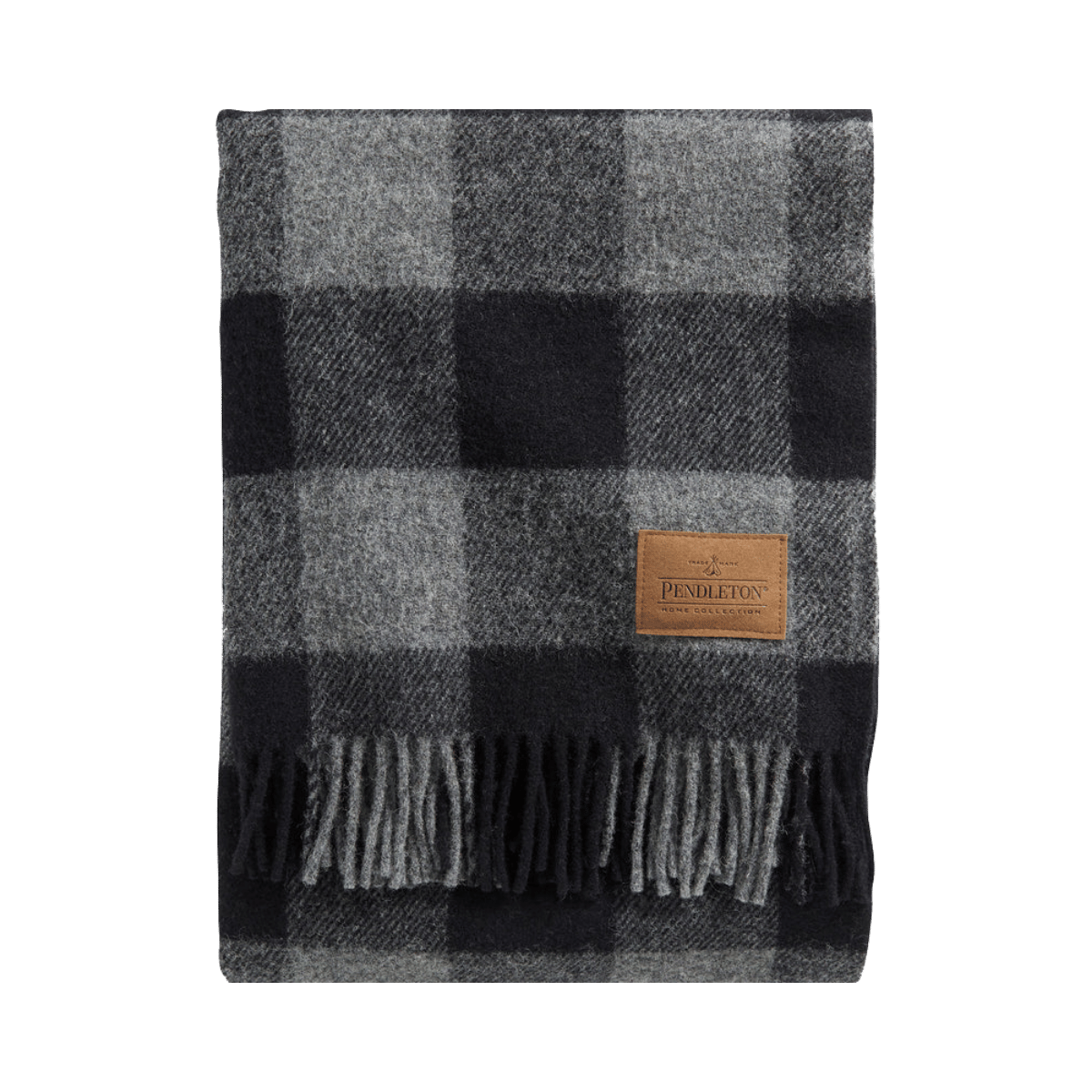 PENDELTON MOTOR ROBE WITH LEATHER CARRIER -  ROB ROY CHARCOAL