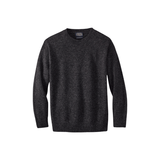 PENDELTON SHETLAND CREW SWEATER- BLACK/HEATHER