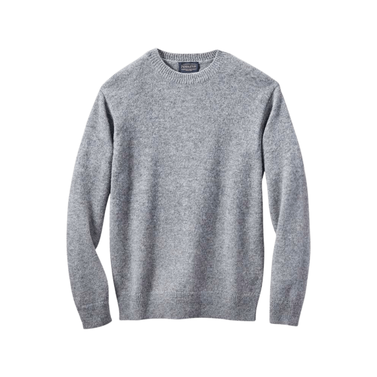 PENDELTON SHETLAND CREW SWEATER - GREY HEATHER 