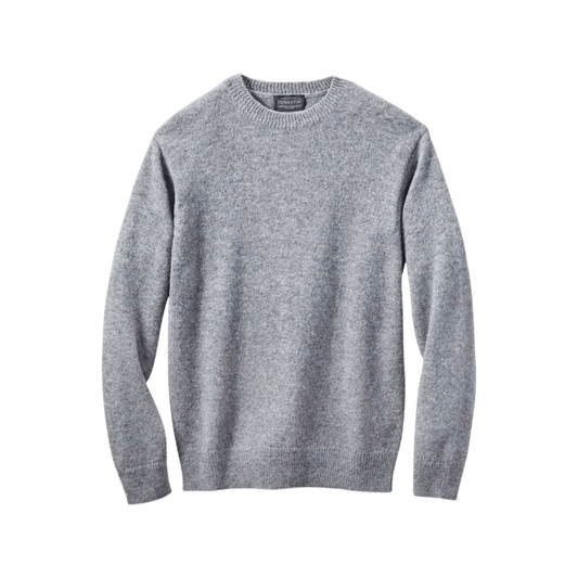 PENDELTON SHETLAND CREW SWEATER - GREY HEATHER 