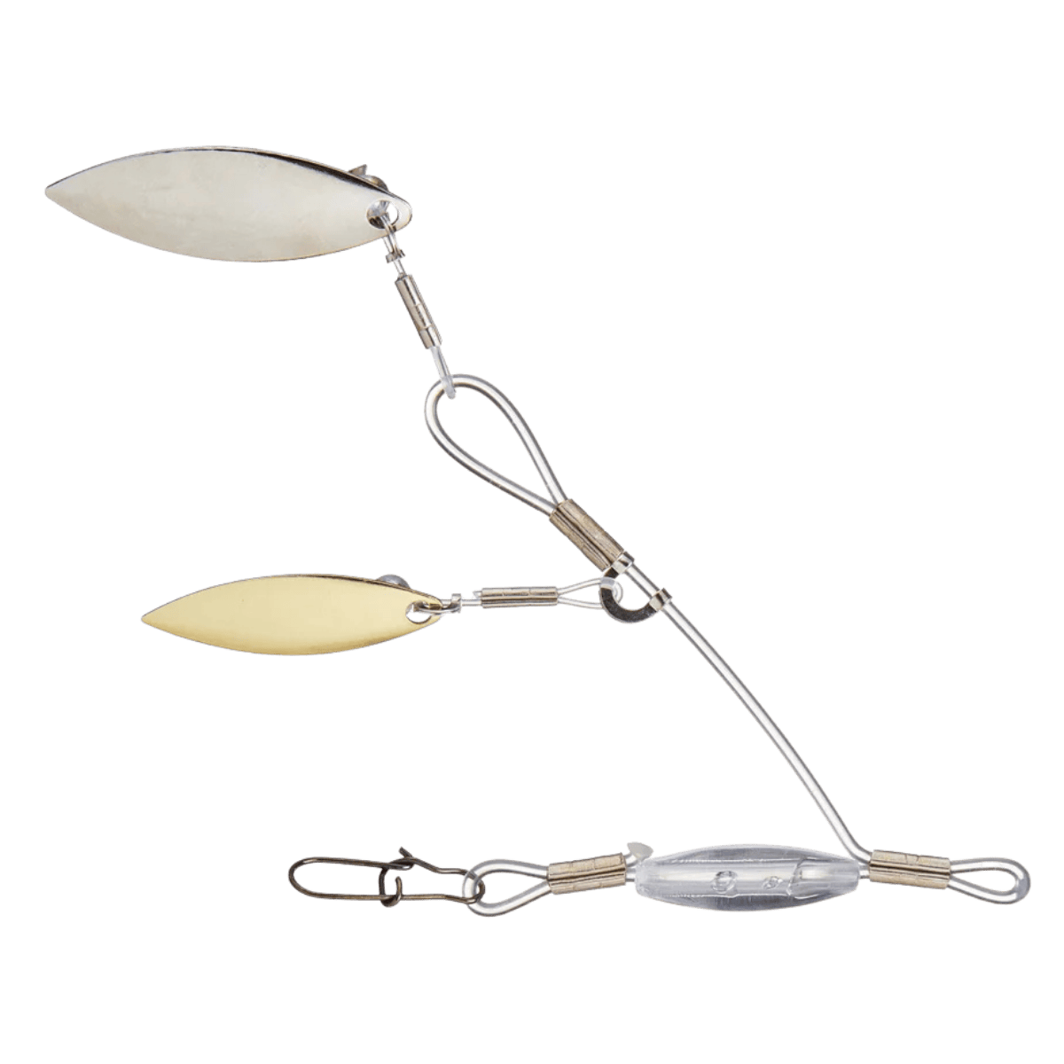 PERFORMANCE FISHING INNOVATIONS TANDEM SPIN RIG - SILVER/GOLD