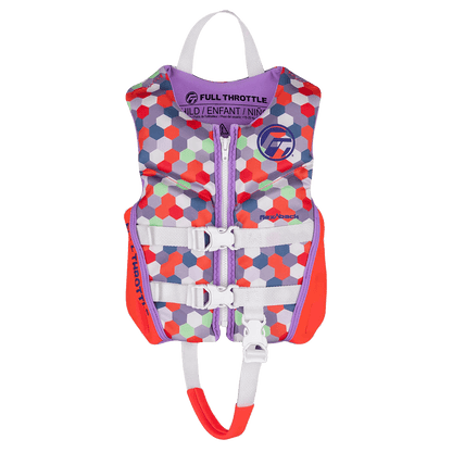 FULL THROTTLE CHILD RAPID-DRY FLEX-BACK LIFE JACKET PINK