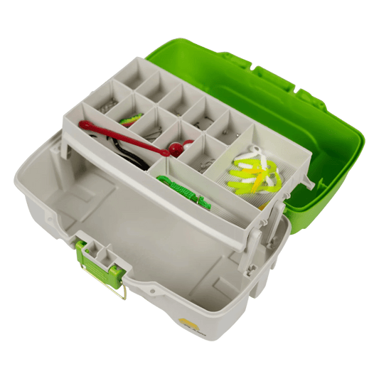 PLANO LET'S FISH 1-TRAY TACKLE BOX - GREEN/GRAY