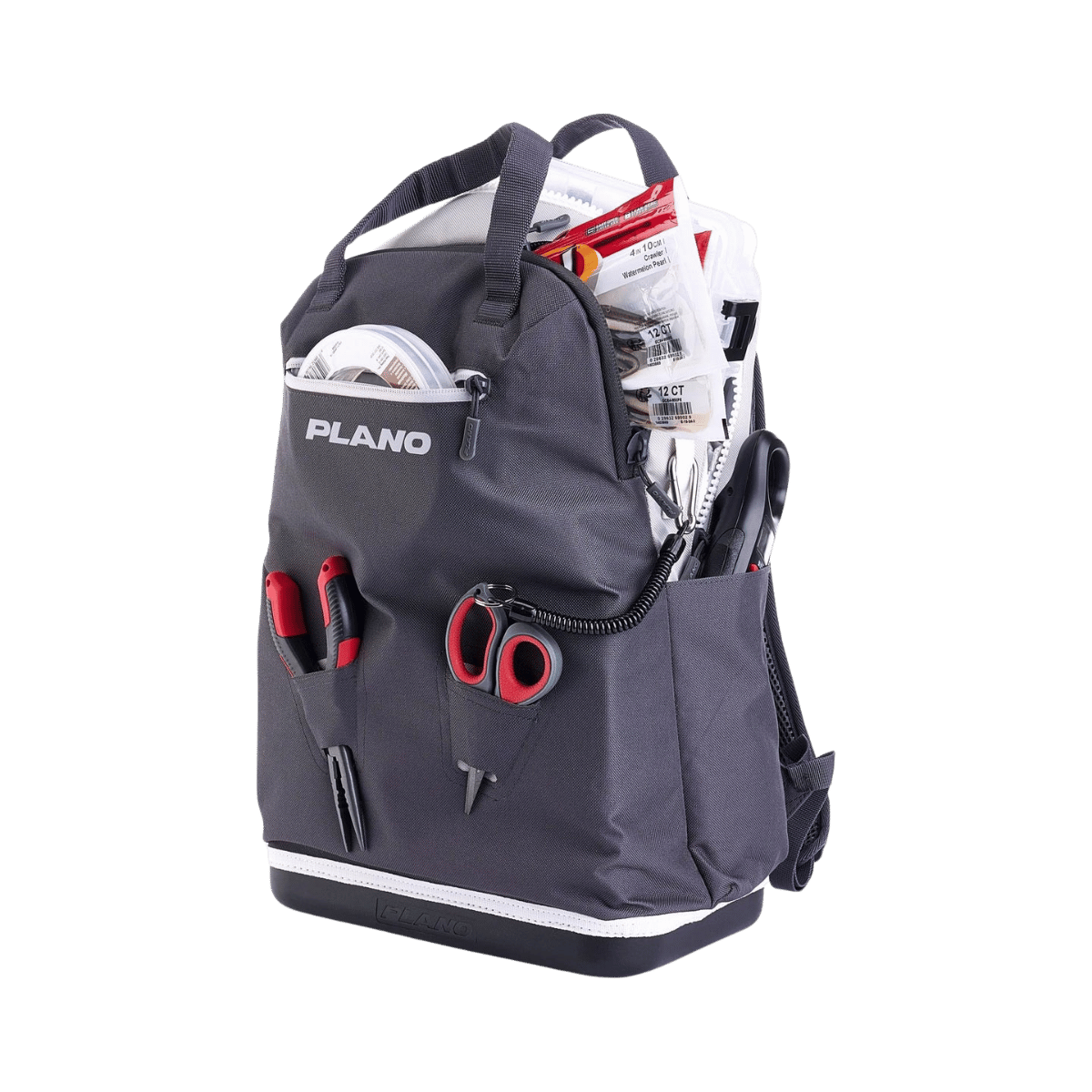 PLANO WEEKEND TACKLE BACKPACK - SLATE - WITH ITEMS 