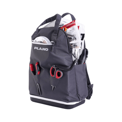 PLANO WEEKEND TACKLE BACKPACK - SLATE - WITH ITEMS 