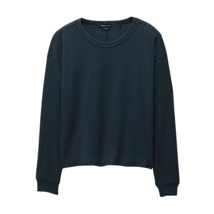 PARNA WOMEN'S COZY UP LONG SLEEVE CREW - STORMY NIGHT - FEATURING VIEW