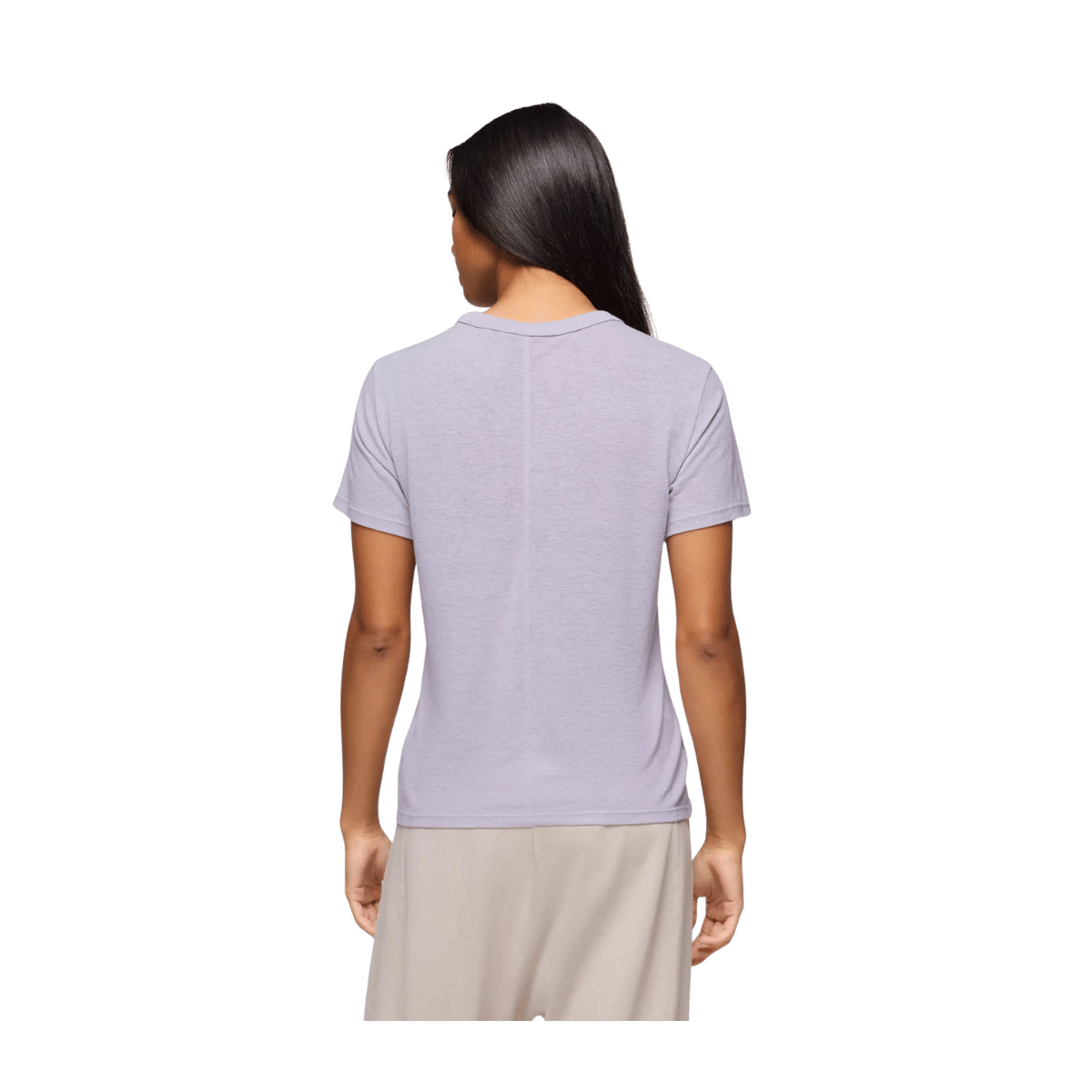 PRANA WOMEN'S COZY UP SHORT SLEEVE CREW SHIRT - LUMINOUS - BACK VIEW