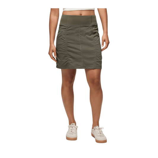 PRANA WOMEN'S KOEN SKORT - GRAPE LEAF - FRONT VIEW