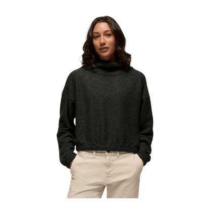 PRANA WOMEN'S OLIVIA LONG SLEEVE SWEATER - NORI - FRONT VIEW