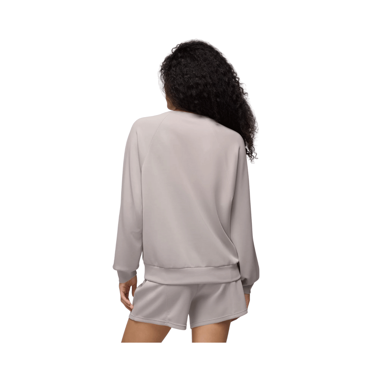 PRANA WOMEN'S SHEA SOFT CREWNECK SWEATSHIRT - ALMOND - BACK VIEW