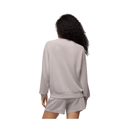 PRANA WOMEN'S SHEA SOFT CREWNECK SWEATSHIRT - ALMOND - BACK VIEW