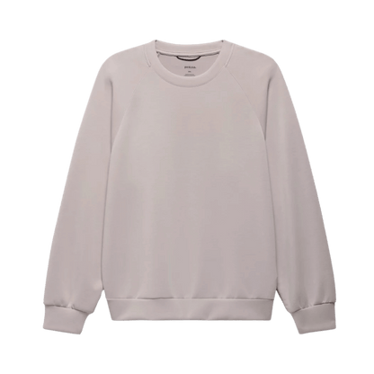 PRANA WOMEN'S SHEA SOFT CREWNECK SWEATSHIRT - ALMOND - FEATURING VIEW