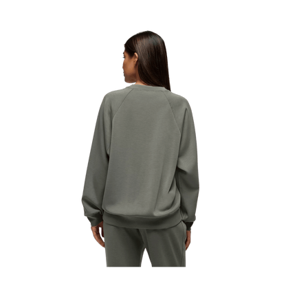 PRANA WOMEN'S SHEA SOFT CREWNECK SWEATSHIRT - THYME - BACK VIEW