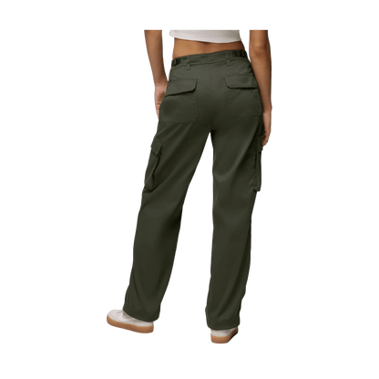 PRANA WOMEN'S STRETCH ZION CARGO PANTS 29IN - SPRUCE - BACK VIEW