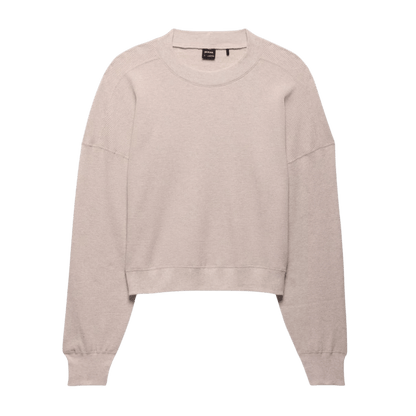 PRANA WOMEN'S TOUCHSTONE LONG SLEEVE CREW - OATMEAL HEATHER