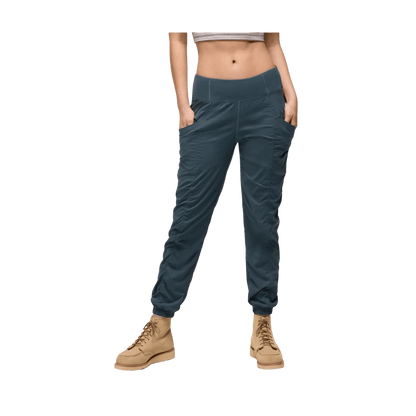 PRANA WOMEN'S KOEN JOGGER PANTS - GREY BLUE - FRONT VIEW