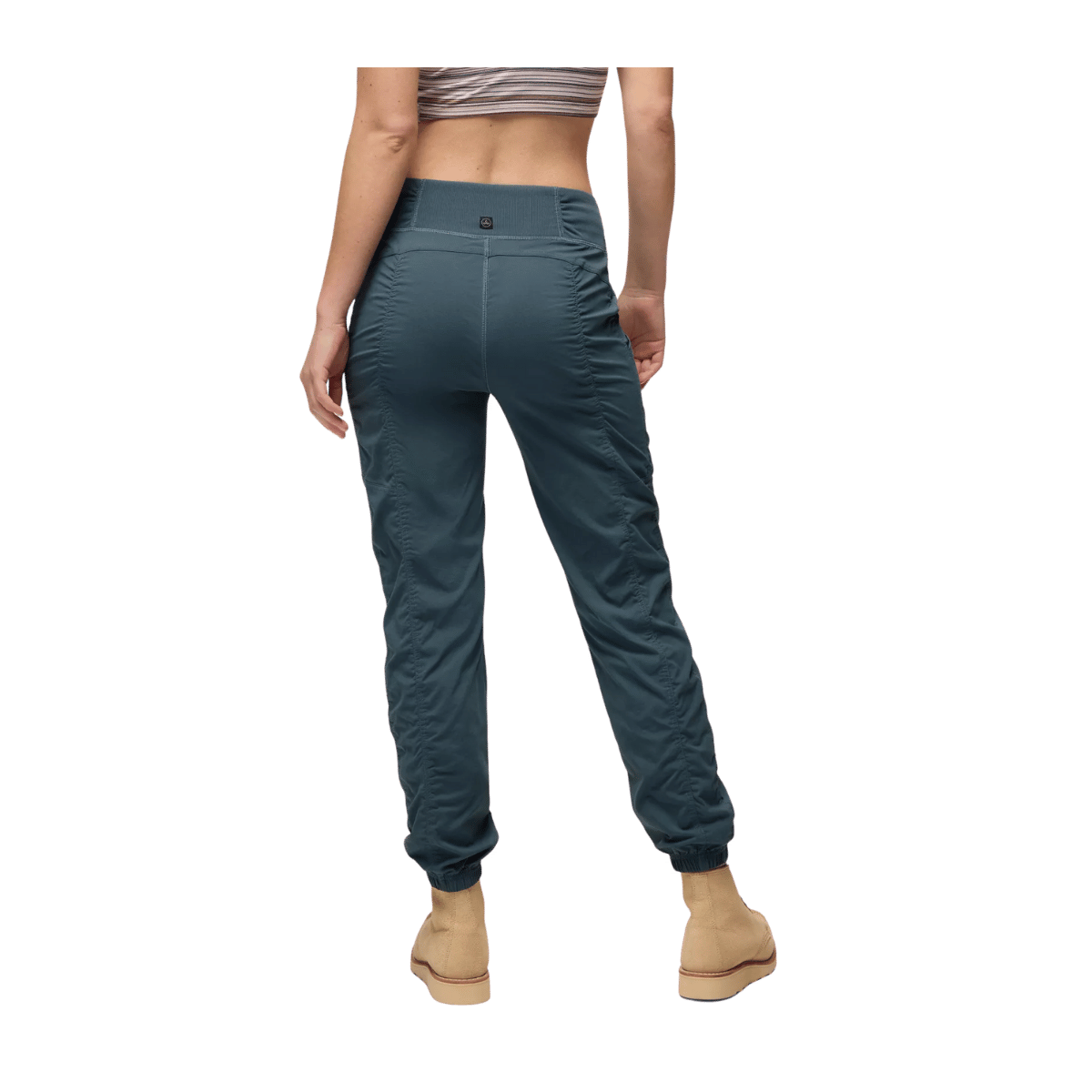 PRANA WOMEN'S KOEN JOGGER PANTS - GREY BLUE - BACK VIEW