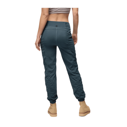 PRANA WOMEN'S KOEN JOGGER PANTS - GREY BLUE - BACK VIEW