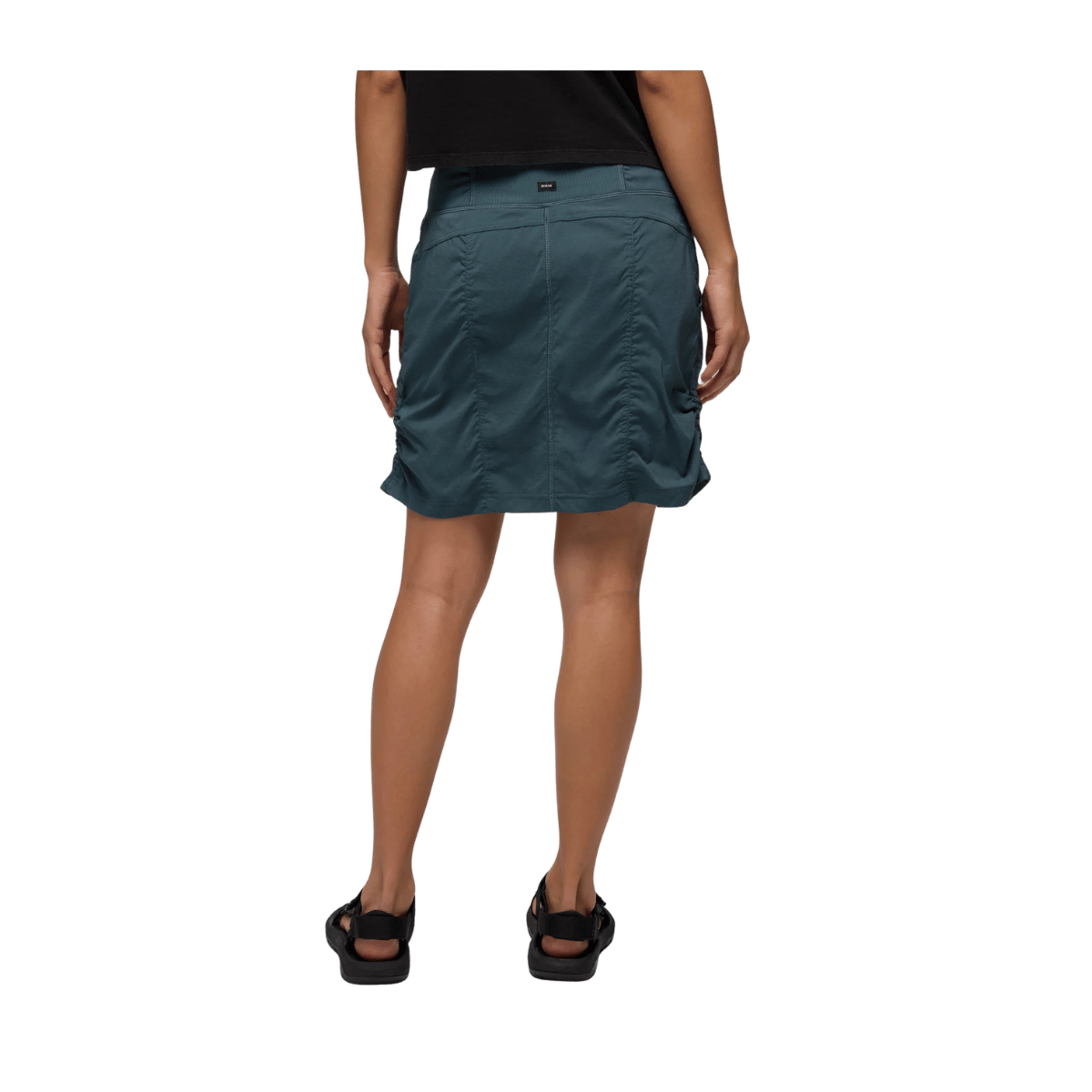 PRANA WOMEN'S KOEN SKORT - GREY BLUE - BACK VIEW