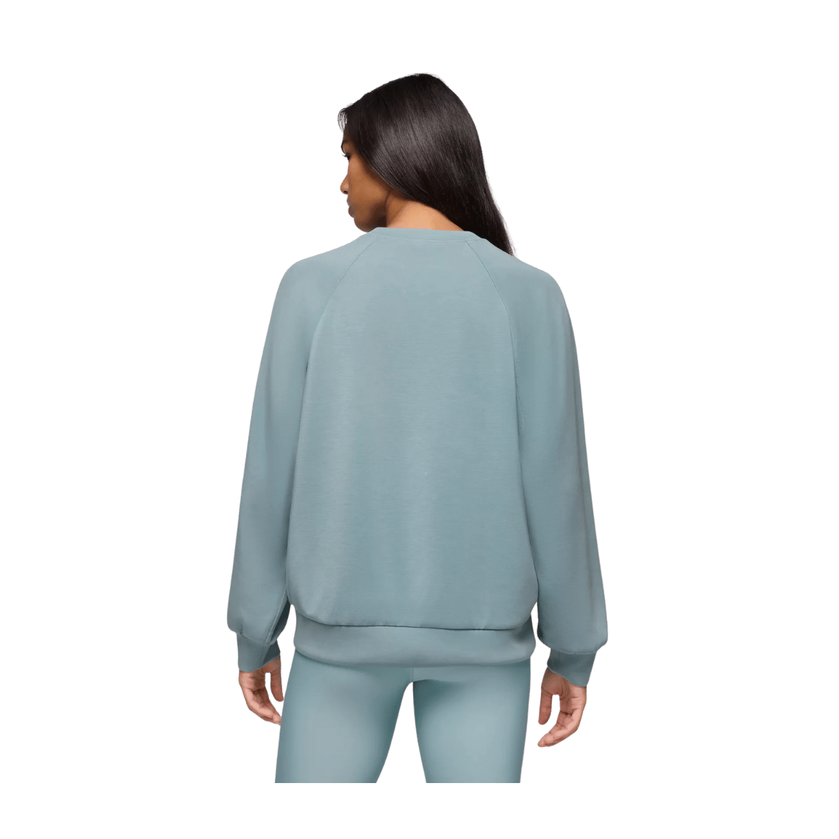 PRANA WOMEN'S SHEA SOFT CREWNECK SWEATSHIRT - SALTWATER - BACK VIEW