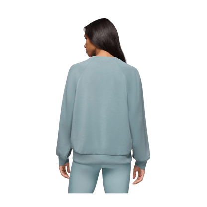 PRANA WOMEN'S SHEA SOFT CREWNECK SWEATSHIRT - SALTWATER - BACK VIEW