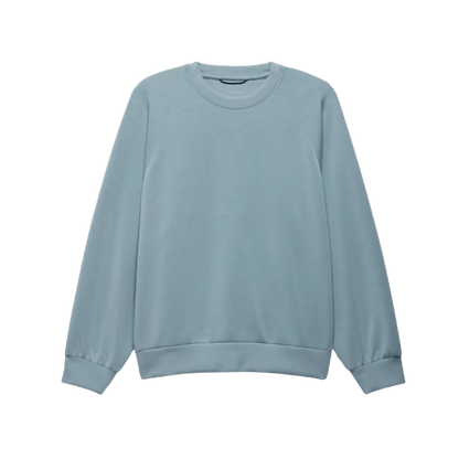 PRANA WOMEN'S SHEA SOFT CREWNECK SWEATSHIRT - SALTWATER - PRODUCT VIEW
