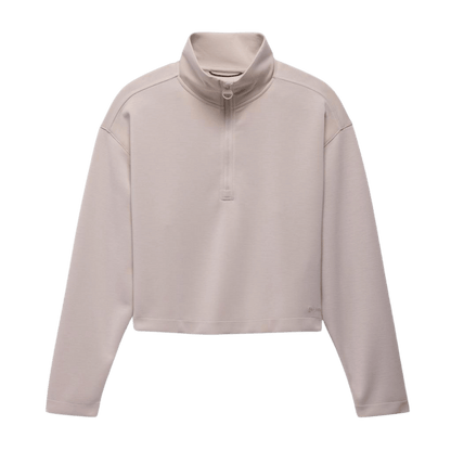 PRANA WOMEN'S SHEA HALF ZIP JACKET - ALMOND - PRODUCT VIEW