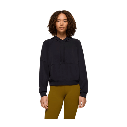 PRANA WOMEN'S SHEA HOODIE - BLACK - FRONT VIEW