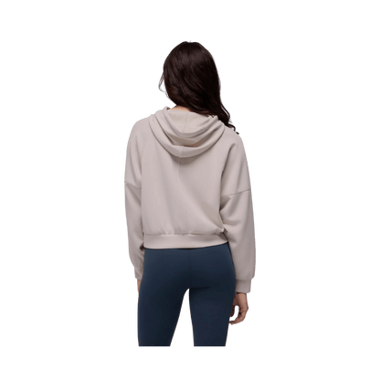 PRANA WOMEN'S SHEA HOODIE - ALMOND - BACK VIEW