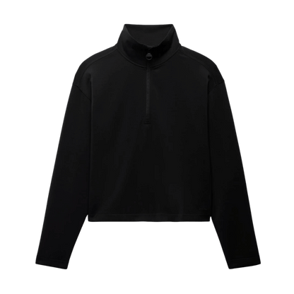 PRANA WOMEN'S SHEA SOFT HALF ZIP - BLACK II - FEATURING VIEW