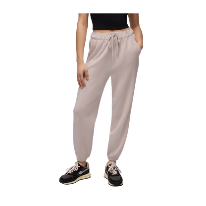 PRANA WOMEN'S SHEA SOFT HIGH RISE JOGGER PANTS - ALMOND - FRONT VIEW