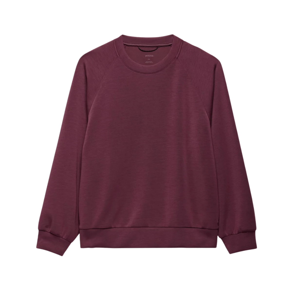 PRANA WOMEN'S SHEA SOFT CREWNECK SWEATSHIRT - DEEP VINO - PRODUCT VIEW