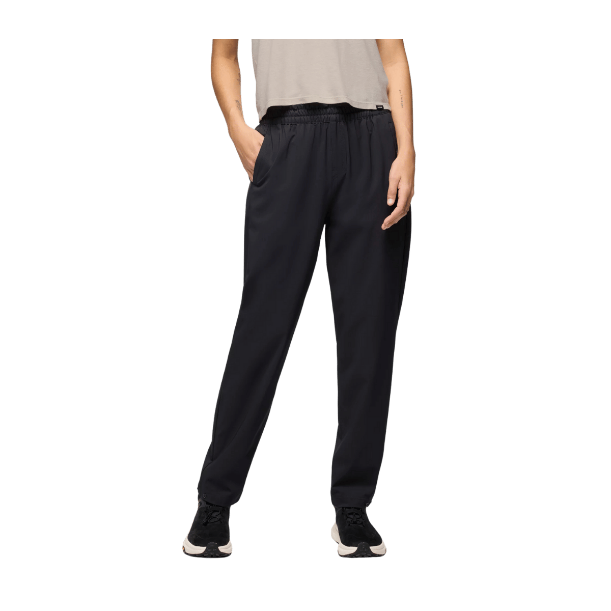 PRANA WOMEN'S WONDERLAND ROCKS PANTS - BLACK - FRONT VIEW