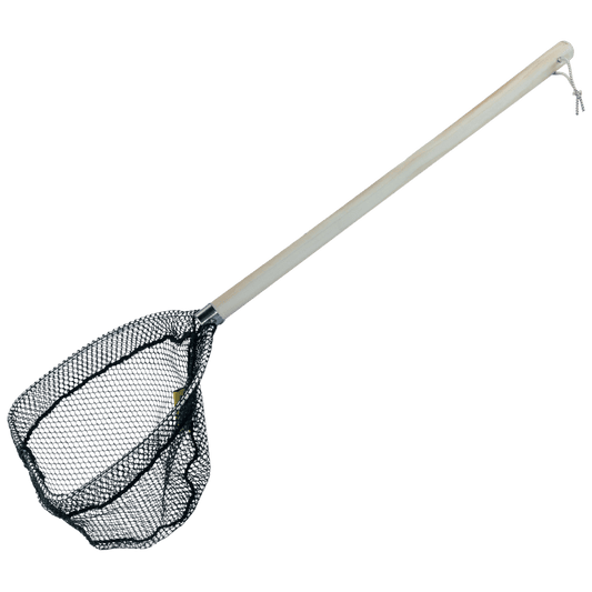 PROMAR WOOD HANDLE BAITWELL SCOOP NET FULL FRONT VIEW