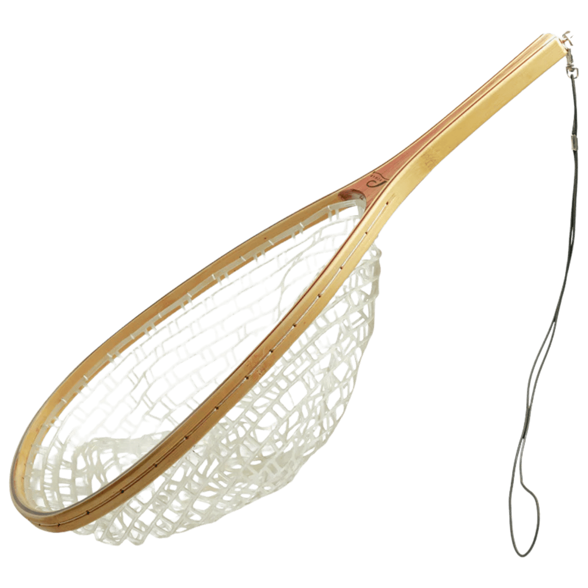 PROMAR CRYSTAL CLEAR RUBBER WOODEN TROUT NET FRONT SIDE VIEW