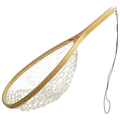 PROMAR CRYSTAL CLEAR RUBBER WOODEN TROUT NET FRONT SIDE VIEW