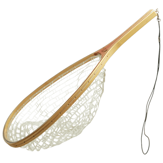 PROMAR CRYSTAL CLEAR RUBBER WOODEN TROUT NET FRONT SIDE VIEW