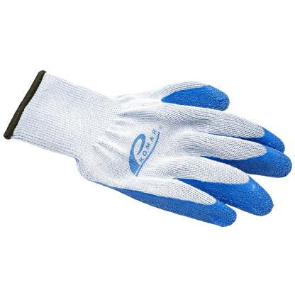 PROMAR LATEX GRIP BLUE GLOVE RIGHT GLOVE VIEW